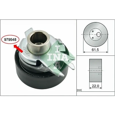 Billede af INA 531 0525 30 Strammehjul, tandrem VOLKSWAGEN: Golf 4, Polo IV Hatchback