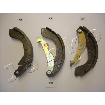 Billede af JAPKO 55W03 Bremsebakker bagaksel 200 36,3 CHEVROLET: Aveo Hatchback, Spark, / Kalos OPEL: Karl