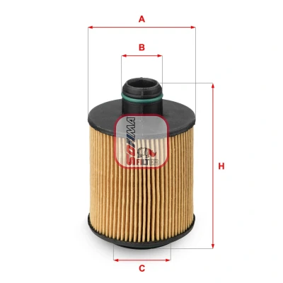 Billede af SOFIMA S 5061 PE Oliefilter Filterindsats FIAT: 500 Hatchback, Punto III Grande OPEL: Corsa D Hatchback
