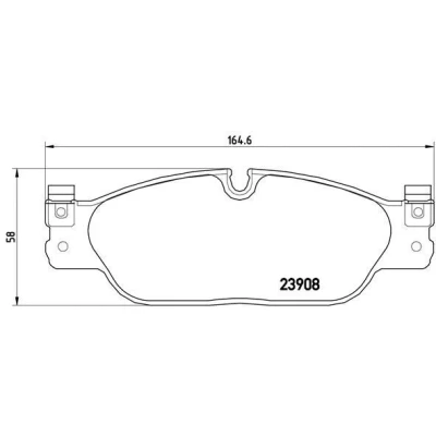 Billede af BREMBO P 36 021 Bremseklodser Ekskl. slidadvarselskontakt med bremsecaliperskruer tilbehør JAGUAR: S Type