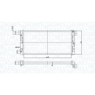 Billede af MAGNETI MARELLI 350213185200 Radiator 467 230 23 Mekanisk fuget køleripper FIAT: Seicento / 600 Hatchback, Panda I Hatchback
