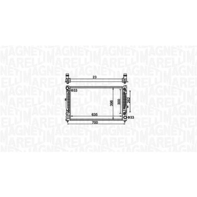 Billede af MAGNETI MARELLI 350213185500 Radiator 635 396 23 Mekanisk fuget køleripper AUDI: A6 C5 Avant, A4 B5 Sedan, Sedan