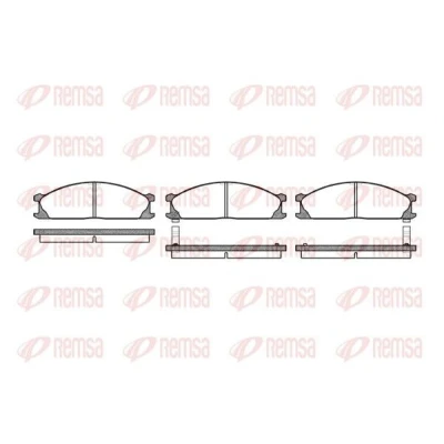 Billede af REMSA 0236.02 Bremseklodser foraksel Inkl. slidadvarselskontakt NISSAN: Pick Up, NP300 up