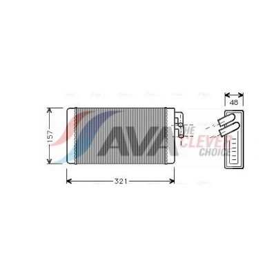 Billede af AVA COOLING SYSTEMS AI6052 Varmeveksler AUDI: 100 C4 Sedan, C3 Sedan