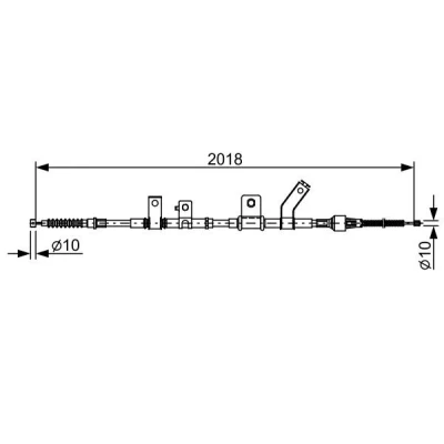 Billede af BOSCH 1 987 482 516 Håndbremsekabel 2018