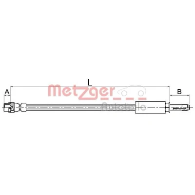 Billede af METZGER 4110145 Bremseslange 221 BMW: 3 Sedan, 1 Hatchback, Touring