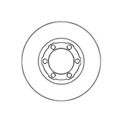 Billede af MAPCO 15250 Bremseskiver foraksel 258 22 6 104 ventileret MITSUBISHI: L300 / Delica III Bus