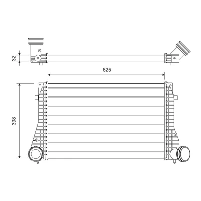 Billede af VALEO 822949 Intercooler uden sensor VOLKSWAGEN: Golf 4, SEAT: Toledo 2 Limousine