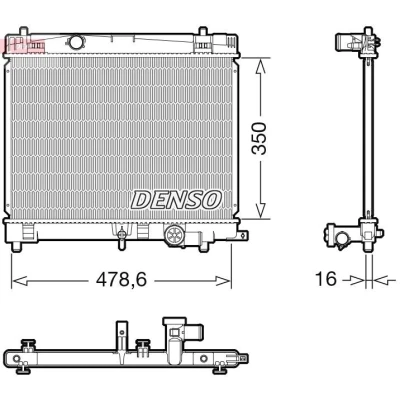 Billede af DENSO DRM50137 Radiator 350 503 16 TOYOTA: Yaris II Hatchback
