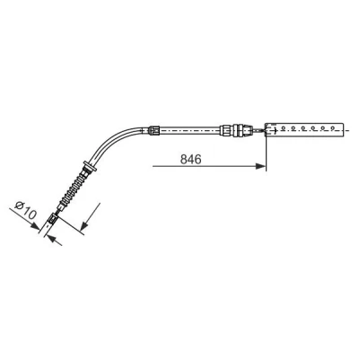 Billede af BOSCH 1 987 482 866 Håndbremsekabel 846, 626