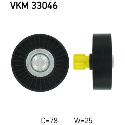 Billede af SKF VKM 33046 Remstrammerhjul med befæstelsesmateriale PEUGEOT: 206 Hatchback, SW, CITROËN: C4 I Xsara Picasso