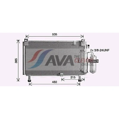 Billede af PRASCO IS5032D Kondensator med tørrer 15mm 10mm Aluminium 606mm R134a