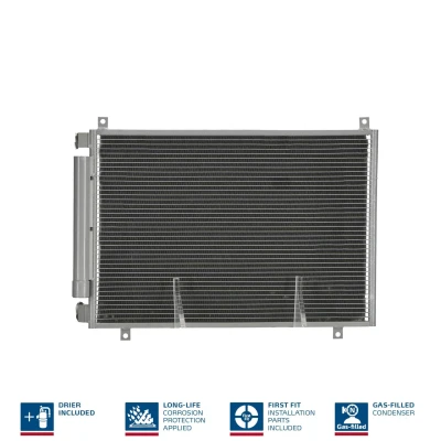 Billede af NISSENS 941106 Kondensator med tørrer Aluminium 590 R 134a SUZUKI: Baleno II Hatchback