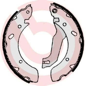 Billede af BREMBO S 30 504 Bremsebakker 203 39 med håndbremsegreb
