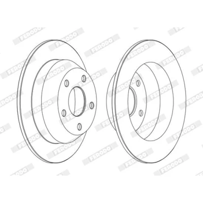 Billede af FERODO PREMIER Coat+ disc DDF1553C Bremseskiver 305 10 5 fuldstændigt coatet uden skruer JEEP: GRAND Cherokee 2, II