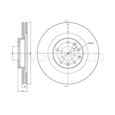 Billede af METELLI Bremseskive NISSAN: MICRA 3 320,0mm 28,0mm 5 72,0mm ventileret 23 1306C EH143325XA,TD133325X Bremseskiver, Skivebremser