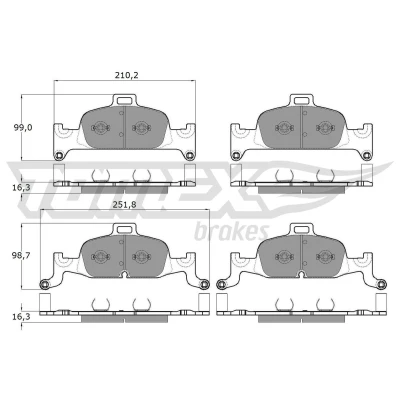Billede af TOMEX brakes TX 18 22 Bremseklodser foraksel Forberedt til slidindikator AUDI: A4 B9 Avant, Sedan, Q5