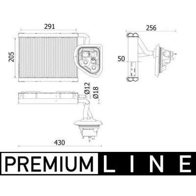 Billede af MAHLE ORIGINAL AE 159 000P Fordamper med ekspansionsventil