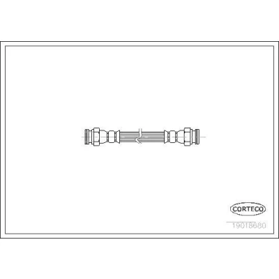 Billede af CORTECO 19018680 Bremseslange bagaksel 235