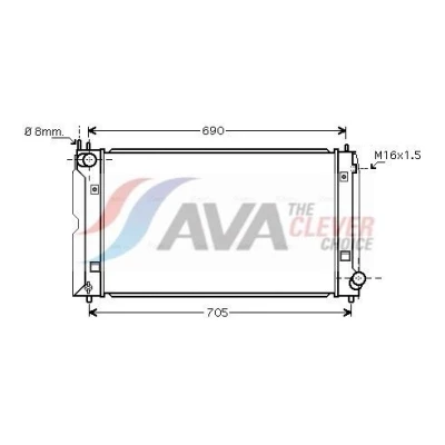 Billede af PRASCO TOA2386 Radiator Aluminium 325 378 26 Loddet køleripper TOYOTA: Avensis II Station Wagon, Corolla IX Verso