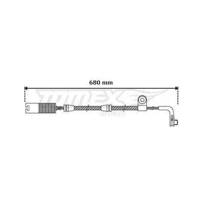 Billede af Slidindikator, bremsebelægning TOMEX Brakes TX 30 46