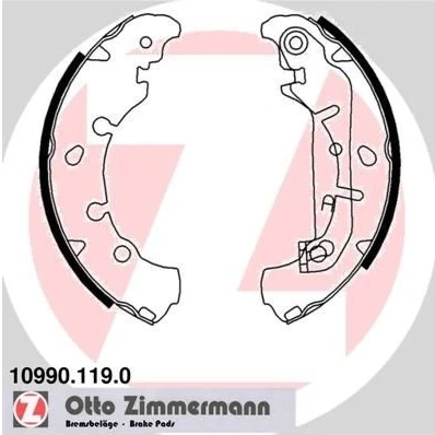 Billede af ZIMMERMANN 10990.119.0 Bremsebakker 203 38 med arm, Billede svarer til leveringsomfang FORD: FIESTA 5, Fusion Stationcar, Puma, MAZDA: 2 Hatchback