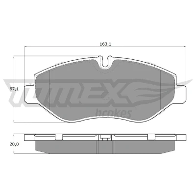 Billede af TOMEX brakes TX 15 86 Bremseklodser foraksel Forberedt til slidindikator IVECO: Daily V Van / Stationcar, 6 Pritsche/Fahrgestell,