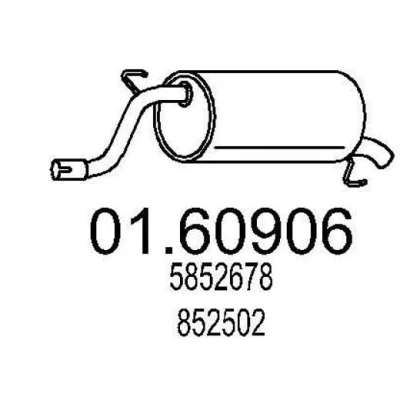 Billede af MTS 01.60906 Lydpotte 1030 OPEL: Corsa D Hatchback, E Hatchback