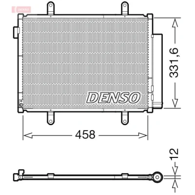 Billede af DENSO DCN47011 Kondensator med tørrer R 134a SUZUKI: Celerio