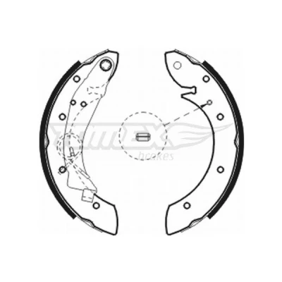 Billede af TOMEX brakes TX 20 75 Bremsebakker bagaksel 228 42 PEUGEOT: Partner I Combispace, Van, CITROËN: Berlingo / First I, Xsara Picasso