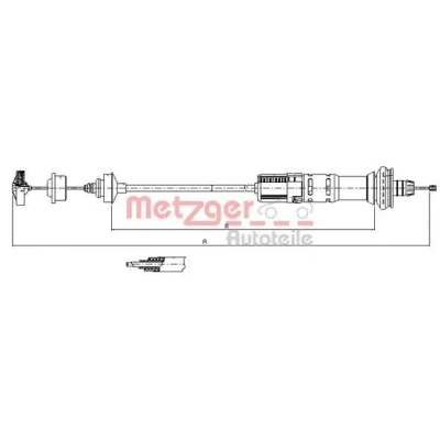 Billede af METZGER 11.3028 Koblingskabel med automatisk justering COFLE PEUGEOT: 206 Hatchback, 206+ Hatchback