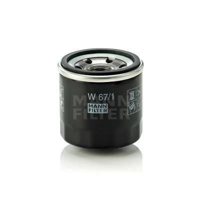 Billede af MANN filter W 67/1 Oliefilter M 20 X 1.5 med en returløbs stop ventil Påskruet NISSAN: Primera Stationcar, Qashqai 2, Note II Hatchback