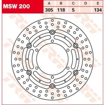 Billede af TRW MSW200 Bremseskiver 305 5 svømmende bremseskive