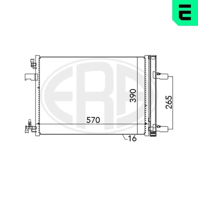 Billede af ERA 667047 Kondensator med tørrer CHEVROLET: Orlando, Cruze Hatchback, Sedan, OPEL: Astra J Zafira C Tourer