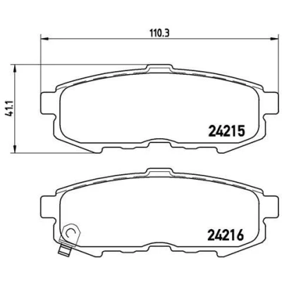 Billede af BREMBO P 49 042 Bremseklodser med akustisk advarsel for slid uden tilbehør