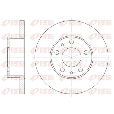 Billede af REMSA 6473.00 Bremseskiver foraksel 280, 280 18 5 fuldstændigt FIAT: Ducato III Ladvogn / Chassis, Bus, II Ladvogn/Chassis