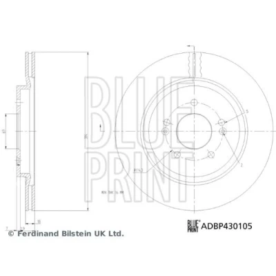 Billede af Bremseskive BLUE PRINT ADBP430105