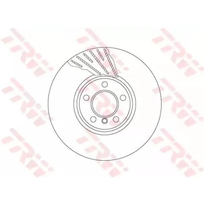 Billede af TRW DF6612S Bremseskiver 348 36 5 120 ventileret, todelt bremseskive højkarboniseret BMW: Touring, Sedan, 7