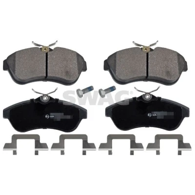 Billede af SWAG 64 91 6591 Bremseklodser foraksel Ekskl. slidadvarselskontakt med befæstelsesmateriale CITROËN: C3 II, I Hatchback, C2 Hatchback