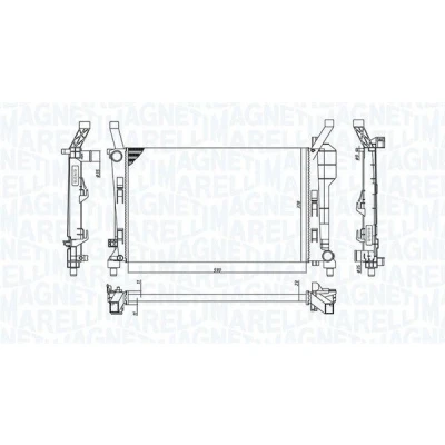 Billede af MAGNETI MARELLI 350213126200 Radiator 600 378 23 Mekanisk fuget køleripper