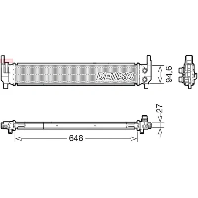 Billede af DENSO DRM02042 Radiator 648 115 27 VOLKSWAGEN: Golf 7, Touran II, 7 Variant, AUDI: A3 Sportback, Cabriolet, SEAT: Leon III ST, SC
