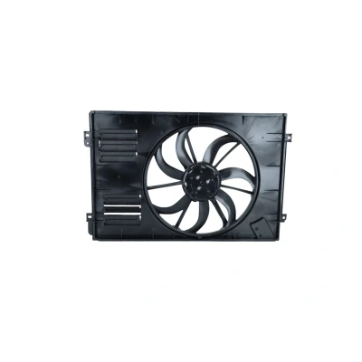 Billede af NRF 47925 Køleventilator 410 12 300 med kølerventilatorramme (karm), Kulløs motor VOLKSWAGEN: GOLF 5, 6, Passat B6 Sedan, SKODA: Octavia 2 Combi