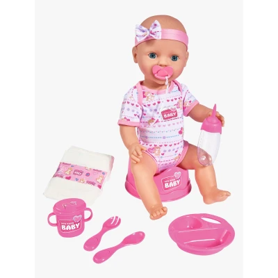 Billede af BigBuy Kids Babydukke med tilbehør Drinks Pee Legetøj og Gadgets