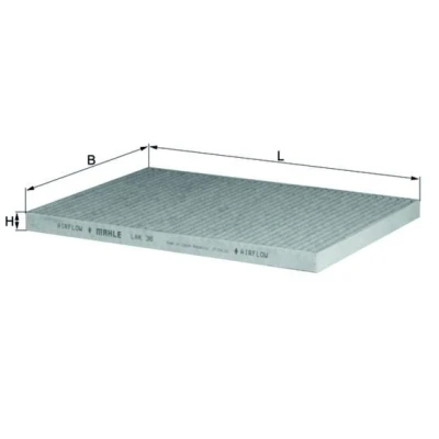Billede af Filter, indvendig luft KNECHT LAK 36
