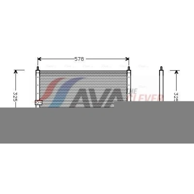 Billede af AVA COOLING SYSTEMS HD5062 Kondensator uden tørrer 15,5mm 10,2mm Aluminium 581mm R134a