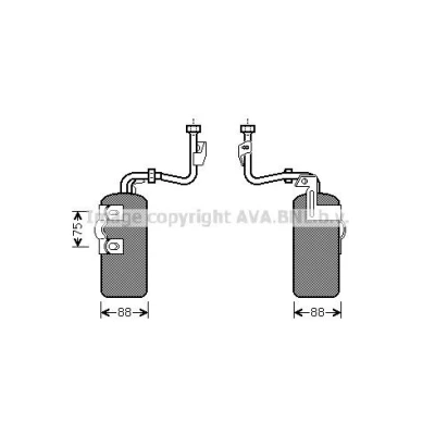 Billede af PRASCO VOD165 Tørrer R 134a Aluminium VOLVO: V50, S40 II