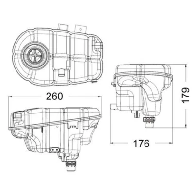 Billede af MAHLE ORIGINAL CRT 60 000S Ekspansionsbeholder med sensor, uden sensor AUDI: A6 C7 Avant, Sedan