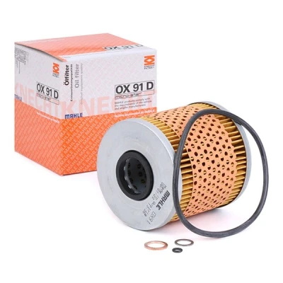 Billede af MAHLE ORIGINAL OX 91D Oliefilter med pakninger Filterindsats BMW: 3 Sedan, 5 Compact