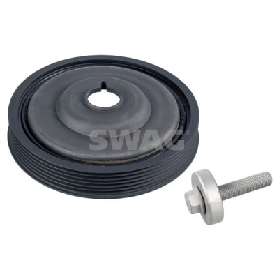 Billede af SWAG 60 93 6155 Remskive Krumtapaksel 6PK 155 5 med skrue, til krumtap RENAULT: CLIO 3, Kadjar, 2, NISSAN: Qashqai / Qashqai+2 I