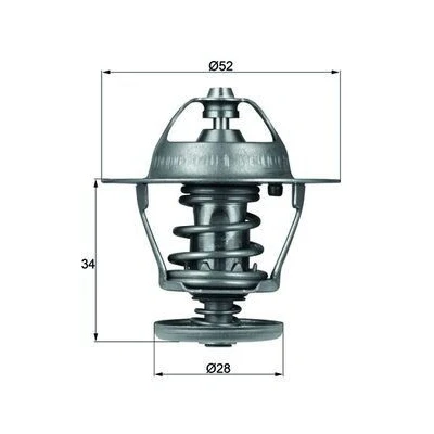 Billede af MAHLE ORIGINAL TX 68 88D Termostat 88 52 med pakning FORD: MONDEO 3 Kombi, 3, PEUGEOT: Boxer Bus